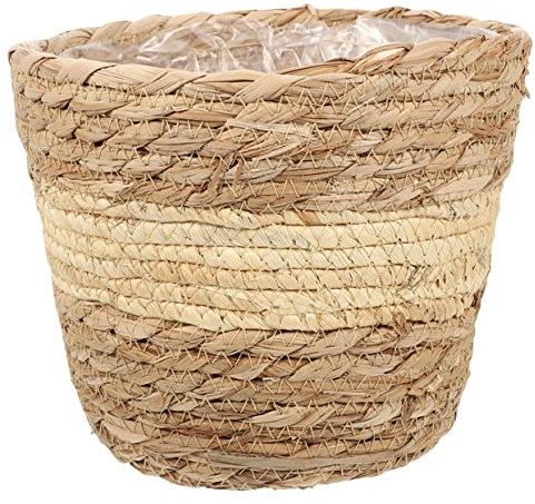 CIYODO Panier Tissé pour Plantes Et Fleurs Corbeille De Rangement Rustique Intérieur Jardin Petit Modèle Naturel
