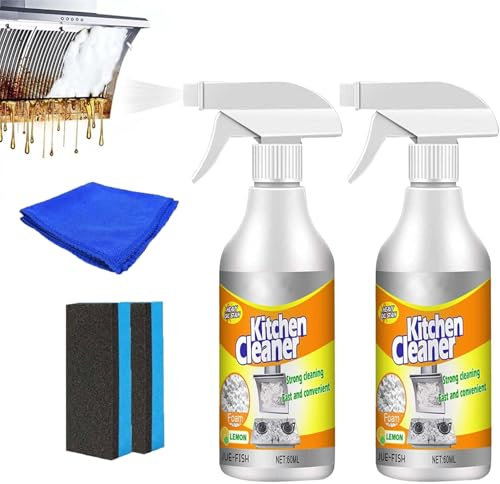 Limpiador de espuma de cocina, desengrasante de cocina, elimina la grasa de la cocina, limpiador de burbujas de cocina, limpiador de espuma multiusos, limpiador de grasa de cocina multiusos (2