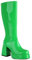 Winterschuhe Modische, einfarbige, Lange Stiefel für Damen mit glattem Reißverschluss und hohem Absatz Sexy 42 (Green, 39)
