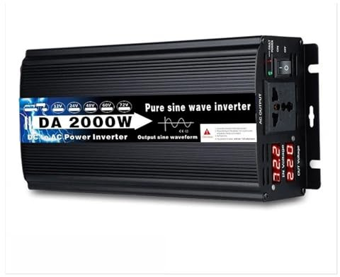 Inversor Onda Sinusoidal Pura CC 12 V 24 V 48 V 60 V 72 V A CA 110 V 220 V 3000 W 4000 W 5000 W con Doble Pantalla Digital Convertidor(72V,240V(50HZ),2000W)
