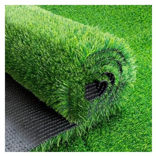 Erba artificiale di alta qualità da 25 mm, per uso esterno, tappeto erboso realistico non tossico, perfetto per balconi, terrazze e giardini (1 x 2 m)