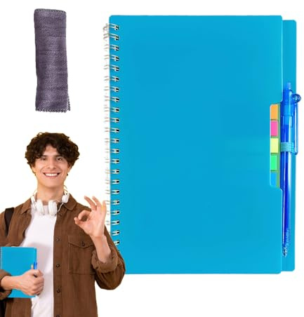 Spiral Notebook - A5 21x15cm Eco-Friendly Mineral Stone Paper, Waterproof Erasable Notepad, Digital Connected Planner | Sustainable Stationery Cloud Storage For Business Office Meeting