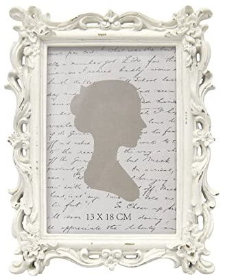 AELS 5x7 Inch Vintage Picture Frame, Elegant Antique Photo Frames with Glass Front, Photo Display, Tabletop Wall Hanging, Gift Ideas, Off White Waves
