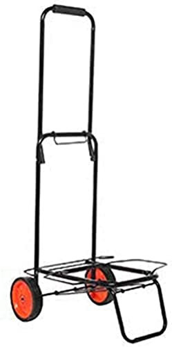 YRHH Lightweight Folding Cart Black Heavy Tool Cart Lightweight Outdoor Cart Luggage Cart Tools for Moving