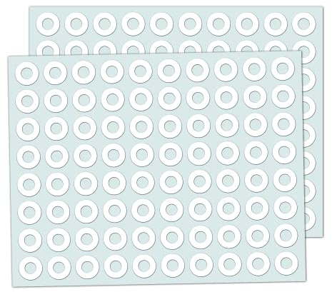 4000 Stück, Lochverstärker Selbstklebend Verstärkungsringe Weiß - 13mm