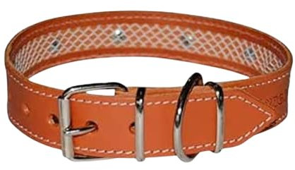 TUYNEC - Hundehalsband Leder mit Schutznetz für Flohhalsband Hunde, Hundehalsband das schützt und die Lebensdauer des Zeckenhalsbands für Hunde verlänger