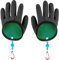 Fhioevt 1 Paar Angelhandschuhe Wasserdicht Angeln Handschuhe Angelhandschuhe Raubfisch Stichfeste Bissfest Fischerhandschuhe mit Magnetverschluss für Den Sicheren Umgang Hecht Wels Zander (Grün)