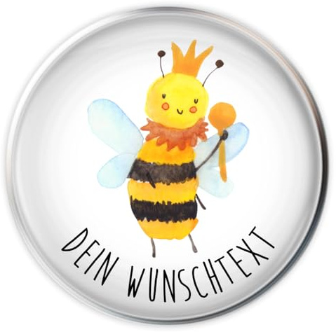 Mr. & Mrs. Panda Abflussstopfen mit Namen Biene König - Personalisierte Geschenke, Personalisierter Stöpsel, Badstöpsel personalisiert, Waschbeckenstöpsel selbst gestalten, individuell gestaltbar