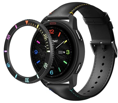 Gehäuse für Xiaomi Watch S3,Sikai Leichte PC Lünette kompatibel mit Xiaomi Watch S3 1,43,Kratz-und Stoßfest,Lässt Sich Nicht Leicht Ablösen (Schwarze Ränder und Neonfarben)