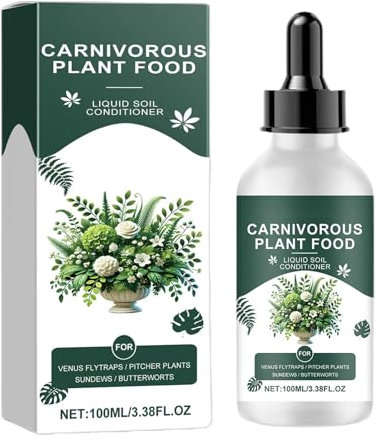 Aliment pour carnivores, nourriture pour pièges à mouches Vénus, solution nutritive pour 100 ml | Gouttes d'engrais tropicales pour pièges à mouches de Vénus et autres