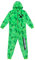 Minecraft Onesie Creeper Fleece Jumpsuit Sleepsuit Gamer Geschenk Schlafoverall mit Kapuze für Jungen (DE/NL/SE/PL, Numerisch, 140, Regular, Grün)