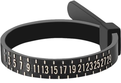 di misurazione per anelli, strumento riutilizzabile per misurare la circonferenza delle dita, strumento di misurazione delle dimensioni 'anello per uomini e donne, Refer to description