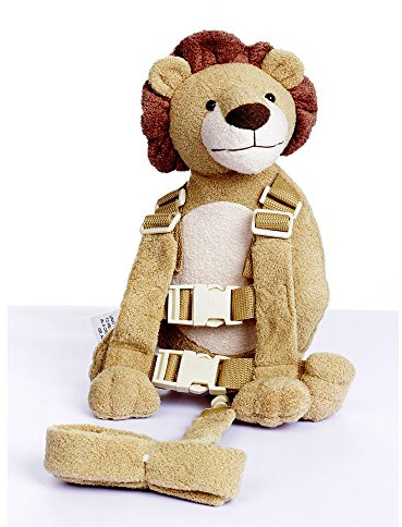 Berhapy 2 in 1 Lion Toddler Safety Harness Backpack Children's Walking Leash Strap（Yellow）