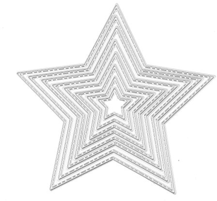 Fustelle Stencil Taglio Dies, U-horizon Cutting Dies Stars Stella per DIY scrapbooking, album fotografico, carta decorativa, fai da te, regalo