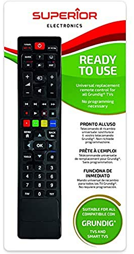 Superior Electronics Télécommande de Rechange pour Grundig - Télécommande Universelle pour Tous Les téléviseurs Grundig - Prêt à l'emploi sans Programmation - Compatible avec Les téléviseurs