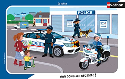 Nathan - Barnpussel - 15-delad ram - Polisen - Flicka eller pojke från 3 år - Pussel av hög kvalitet - Tjock och hållbar kartong - Vardag och arbete - 86139