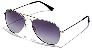 Hawkers HAWK, Occhiali da sole Unisex - Adulto, Grey Polarized · Silver Ct, Taglia unica