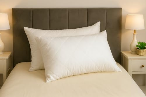 ARLINENS Pillows 2 Pack Hotel Quality Extra Soft Filling Hollow Fiber Filled Quilted Pillows-Bounce Back Bed Pillows- For Side, Stomach And Back Sleeper Anti Allergy Pillow Standard Size 74cm x 48cm