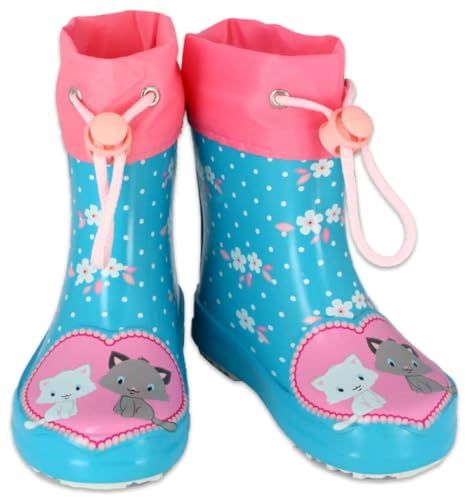 Beck Fille Kätzchen 4011 Botte de Pluie, Turquoise, 19