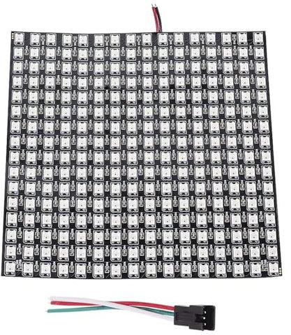 GERUI WS2812 Panneau LED RVB 16 x 16 Eco 256 pixels Module flexible 5050SMD IC Contrôles image vidéo Texte Fonctions uniques adressables pleines couleurs avec DC5V Compatible avec Raspberry Pi