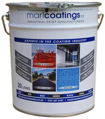 marlcoatings 20L Masonry paint for pebbledash, concrete, render and brick. Acrylic resin technology with an advanced formulation. (BEIGE)