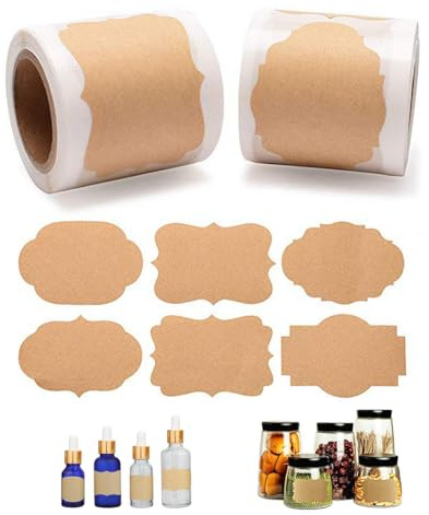 2 Rouleau Etiquettes Autocollantes, Étiquettes Cuisine, Etiquettes Autocollantes Bocaux, Autocollants Cuisine, Étiquettes Cadeaux de Noël, pour Cadeaux, Pots en Verre, Confitures et Décorations DIY