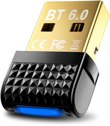 Bluetooth PC USB 6.0-adapter dongel, mini USB Bluetooth-adapter, pinne för Windows 11/10/8.1, plug and play, musanslutning, tangentbord, headset, hörlurar och flera enheter samtidigt