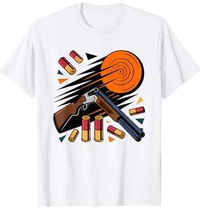 Trap Schuetze Tontaube Schrotflinten Sport Schiessen T-Shirt