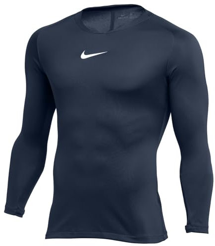 Nike - Park First Layer Top - Pull À Manches Longues Homme, Bleu (Minuit Marine / Blanc), M