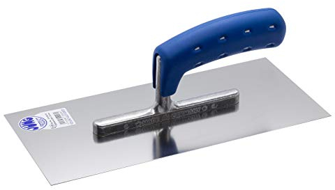 Jung Henkelmann 20928000 - Cazzuola per lisciare senza denti, in acciaio INOX, con manico in legno, dimensioni: 280 x 130 x 0,7 mm