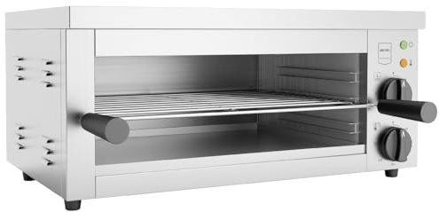 METRO Professional GSL1001 Salamandra con colector de restos, acero inoxidable, 28 x 61 x 33 cm, 2500 W