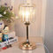 Mengjay Lampe de Bureau et Chevet en Verre Cristal - Rétro, Élégante et Décorative - E27 (A)