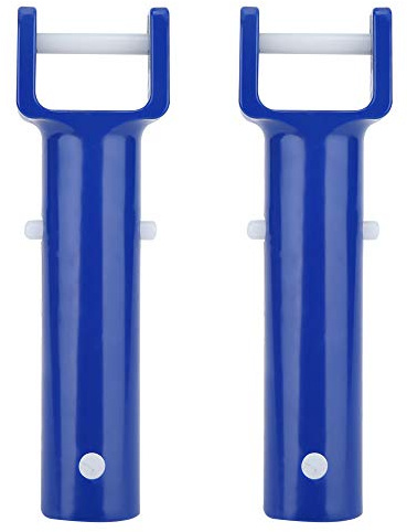 AUNMAS 2 Uds Piezas de Repuesto para Mango de Cabezal de Aspiradora de Piscina Azul ABS Piscina en Forma de V Clip Cepillo para Polvo Mango de Limpieza Cabezal de Cepillo Accesorios
