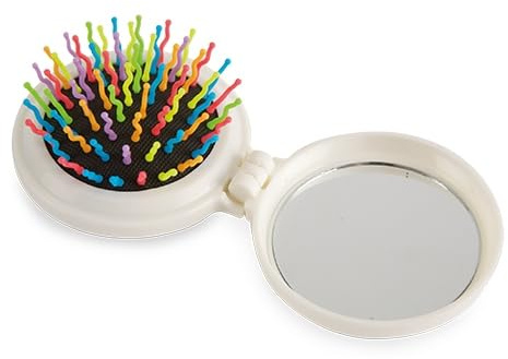 DISOK Lote de 50 Cepillos con Espejo Plegables Colours. Detalles y regalos para Bodas, Peluquerías, Centros de Estética. Cepillos de viaje.