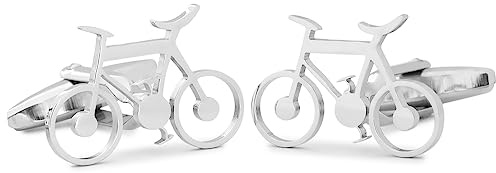 Gemelolandia | Gemelli per camicia bicicletta in acciaio inox 20 mm gemelli originali per camicie | per uomini e bambini | Regali per matrimoni, comunioni, battesimi, Pequeño, Acciaio inossidabile