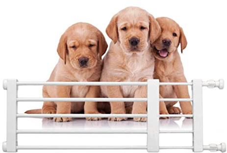 Rejilla protectora para escaleras sin taladrar – Rejilla para perros para puertas, rejilla retráctil para mascotas, rejilla de protección baja para perros, barrera para escaleras, rejilla para niños