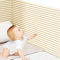 Boracy Wandkissen Bett, Wandpolster Selbstklebend, Gepolsterte Wandpaneele 10mm Schaumstoff Polster für Bett Kopfteil Wandschutz Kinderzimmer(Weiß,60x200cm)
