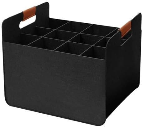 Flaschentasche Mit 12 Fächer, Weinreisetasche Aus Filz, Flaschenweinträger, Flaschenträger Weinträger Weintragetasche, Wiederverwendbare Einkaufstüten Für Reisen, Camping Und Picknick, Schützende
