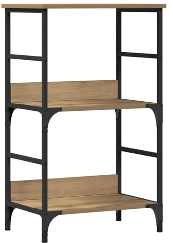 vidaXL Libreria Rovere Artigianale 50x33x82 cm Legno Multistrato, Mobile Porta Libri, Mobile portaoggetti, Mobile espositivo, Porta Libri