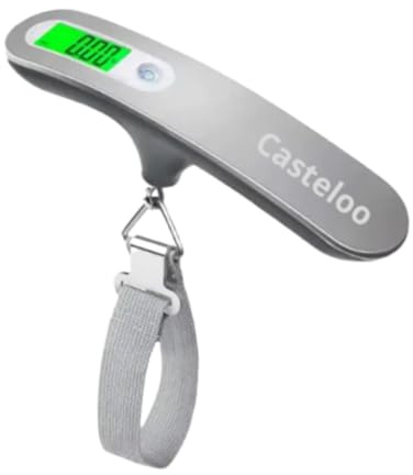 Casteloo Balanza para Equipaje Electrónica Portátil, Pesa de Viaje de hasta 50 kg