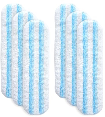 YANGYUQI 6 Stück für Vileda H2PrO Bodenwischer Ersatzbezug, Mikrofaser Wischmopp Bezug für alle Hartböden, Maschinenwaschbar (Neu, Verbessert)