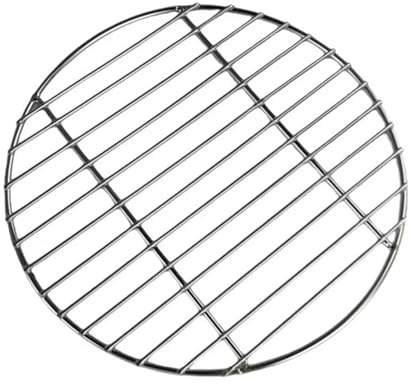 Runt BBQ-grillnät, 25 cm rostfritt stål grill runt galler återanvändbart grillnät matta trådrät ställ för utomhus camping picknick, BBQ nät rostfritt stål