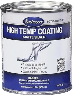FROST High Temperature Coating 473ml – Matte Silver, Heat Resistant up to 1400°F | Durable Protective Paint for Engine Parts, Exhausts & Automotive Surfaces