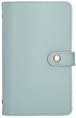 Cash Savings Book with Money Clip for Secure Cash Storage and Compact Organization, PU Leather Pocket-Sized Financial Tracker for Bankno(Blue)