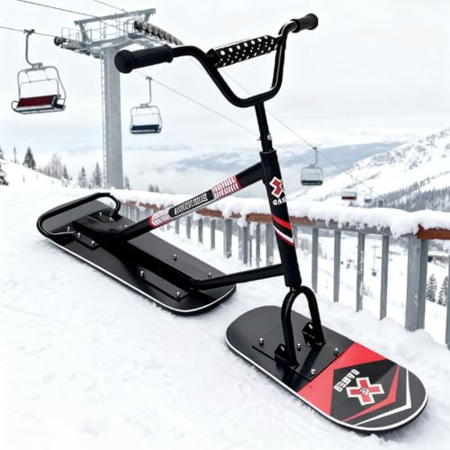 ErShangMao Monopattino da Neve per Adulti All'aperto - Skateboard/Sci da Neve Professionale con Rotazione Agile A 360°, Carico 150 kg, Motoslitta/Bicicletta per Adolescenti E Adulti TypeA