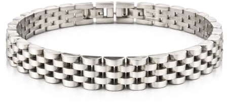 amorili Bracciale Uomo in Acciaio Inox Maglia Jubilee – Gioiello Maschile Elegante e Resistente – Accessorio Classico – Idea Regalo Uomo