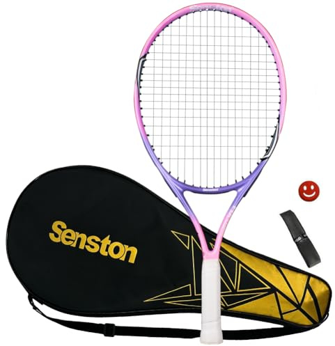 Senston 23 Tennis Racket for Kids Children Boys Girls Tennis Racquets Kids Tennis Racket Pink Color