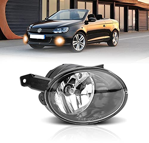 TangMiGe Nebelscheinwerfer für Volkswagen Tiguan Beetle Caddy 3 Eos Golf 6 / Cabriolet/Plus Jetta 4 Touran Up, (VW 5N 5C1 5C7 2K 1F7 5K1 AJ5 517 5M1 521 162 1T3), SEAT Alhambra 710, 08-19, Klar R