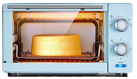 MXXHFC Mini Four électrique Multifonction Domestique 1000W 11L température contrôlable 100-230 ℃ et 60 Minutes boîte de Cuisson du Pain Porte en Verre trempé avec Accessoires (Bleu)