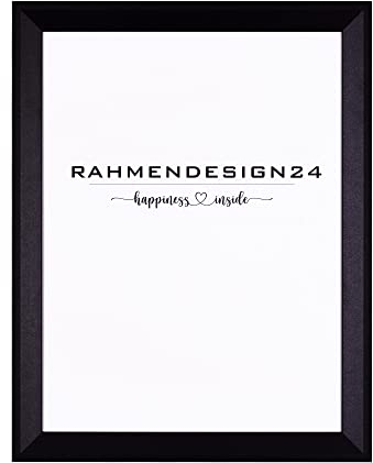 Rahmendesign24 Bilderrahmen Rio 70x70 Schwarz (matt) Fotorahmen, Wechselrahmen, Posterrahmen, Puzzlerahmen